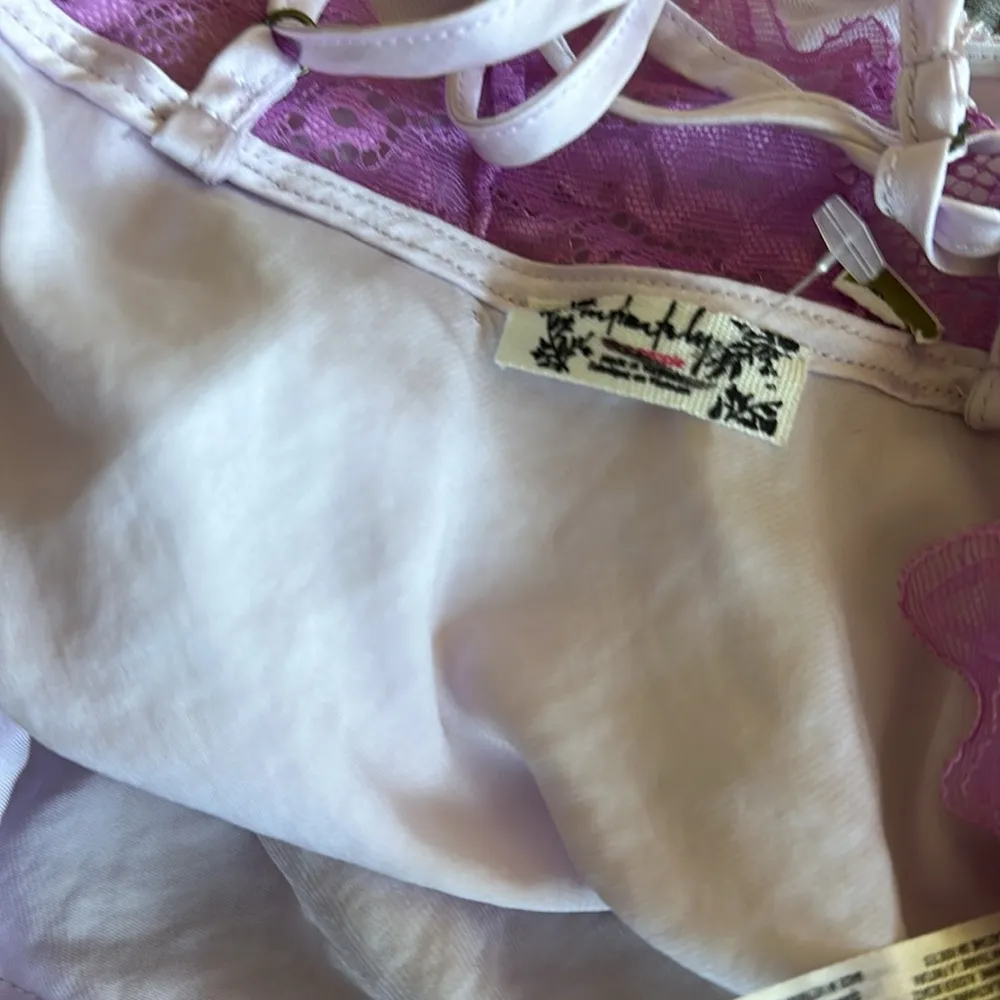 NWOT FREE PEOPLE X Intimately By Free People Neon Nights Bodysuit Lilac - Image 6