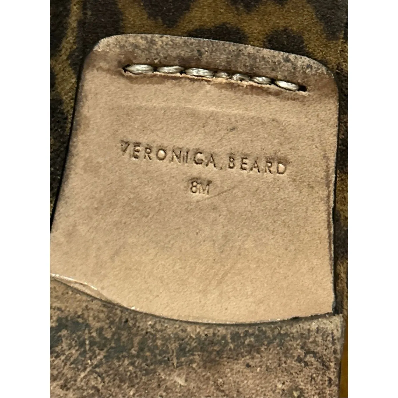 Veronica Beard Champlain Suede Chain Leopard Loafers Size 8M - Image 8