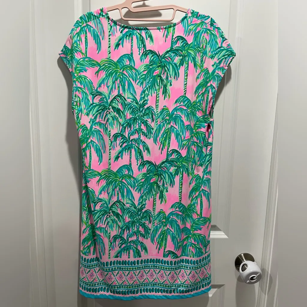 Lilly Pulitzer Rare Print Talli Cover Up in Pink Blossom Suite Views Size Small - Image 6