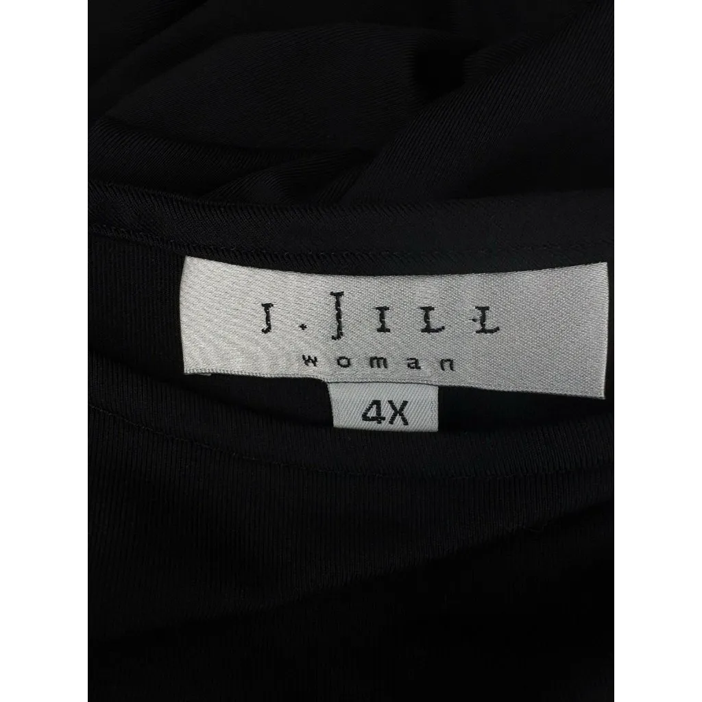 *J. Jill Woman Dress Plus Size 4X Black Casual Classic Quiet Luxury Minimalist - Image 3