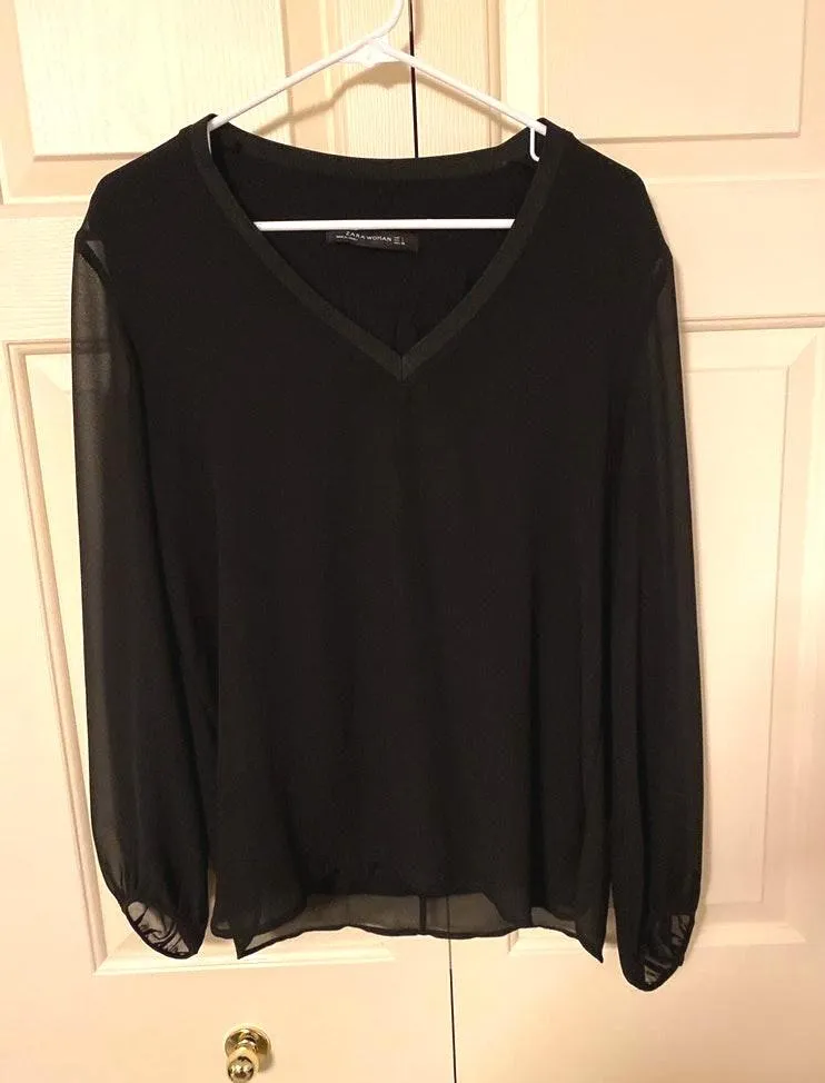 Black Blouse Size L - Image 2