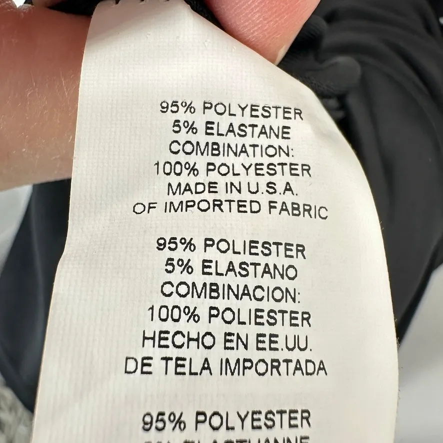 Marina Black Beaded Waist V Neck Sleeveless Fit Flare Dress Women's Size Large - Image 7