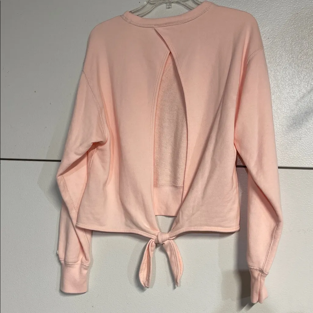 ABERCROMBIE & FITCH WOMENS PINK OPEN BACK SWEATER MEDIUM - Image 5