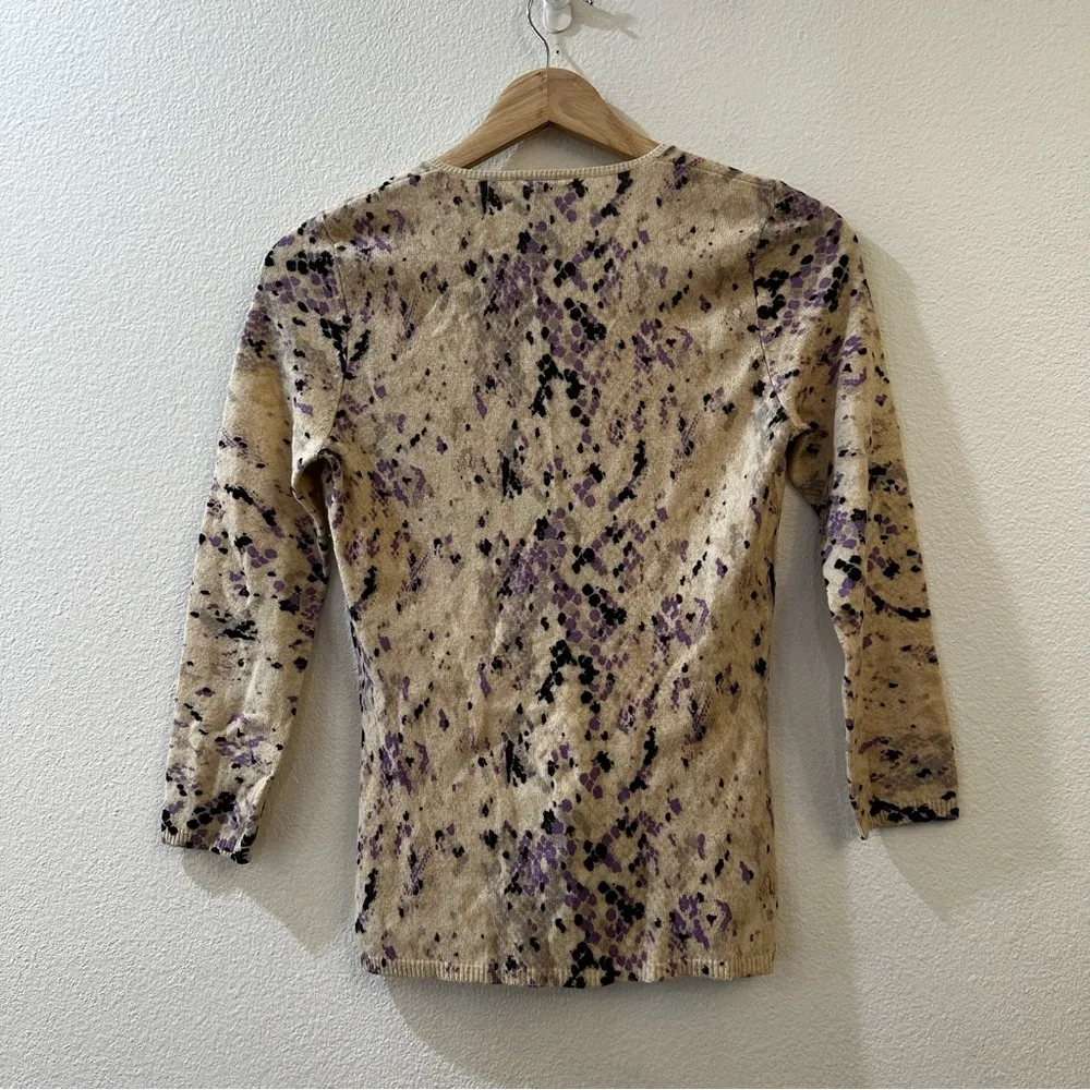 Tory Burch Women's V-Neck Speckled Lightweight Sweater Top Size XS - Image 5