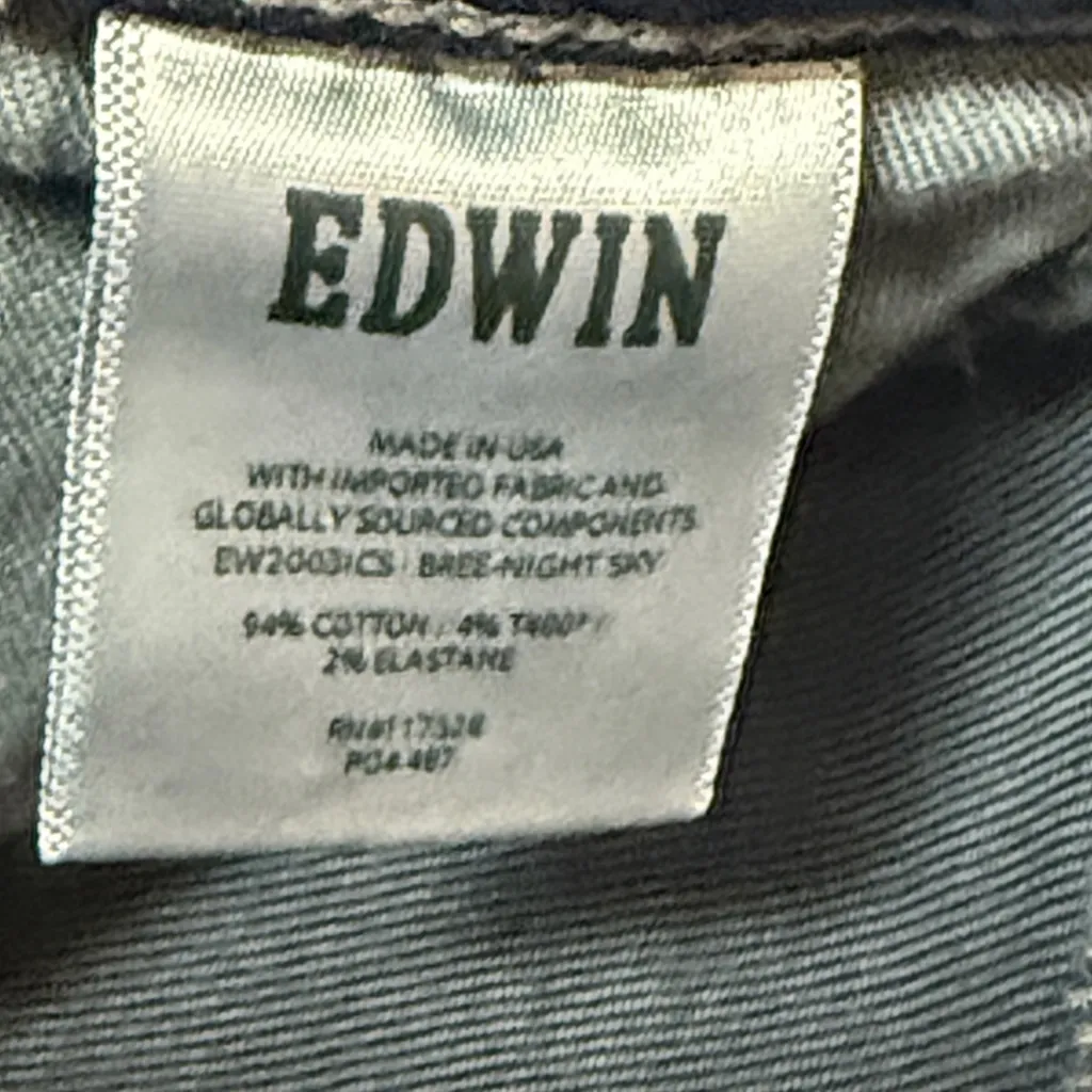 Edwin “Bree” Jeans with Raw Hem in Night Sky Blue Size 24 - Image 8