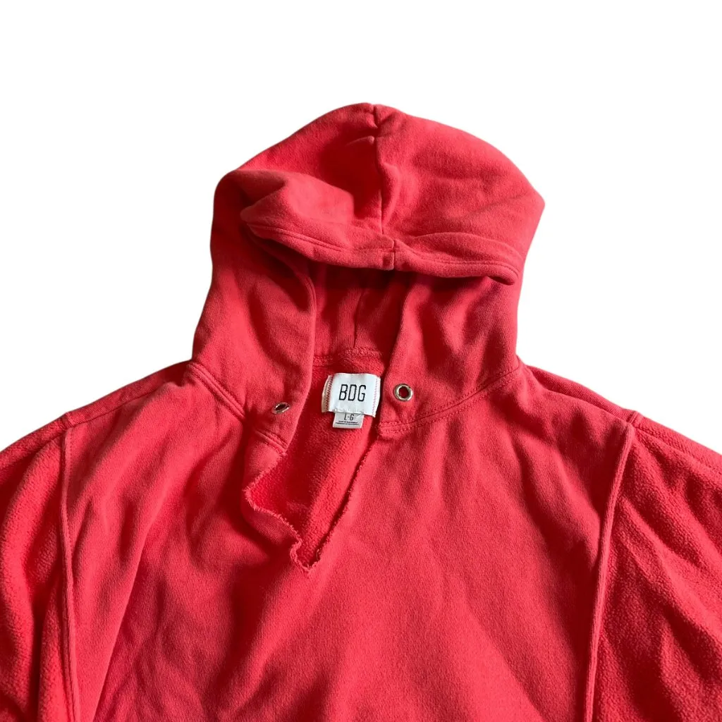 BDG Urban Outfitters Red Hoodie Sweater Sweatshirt Cozy Terry Size Large Women's - Image 2