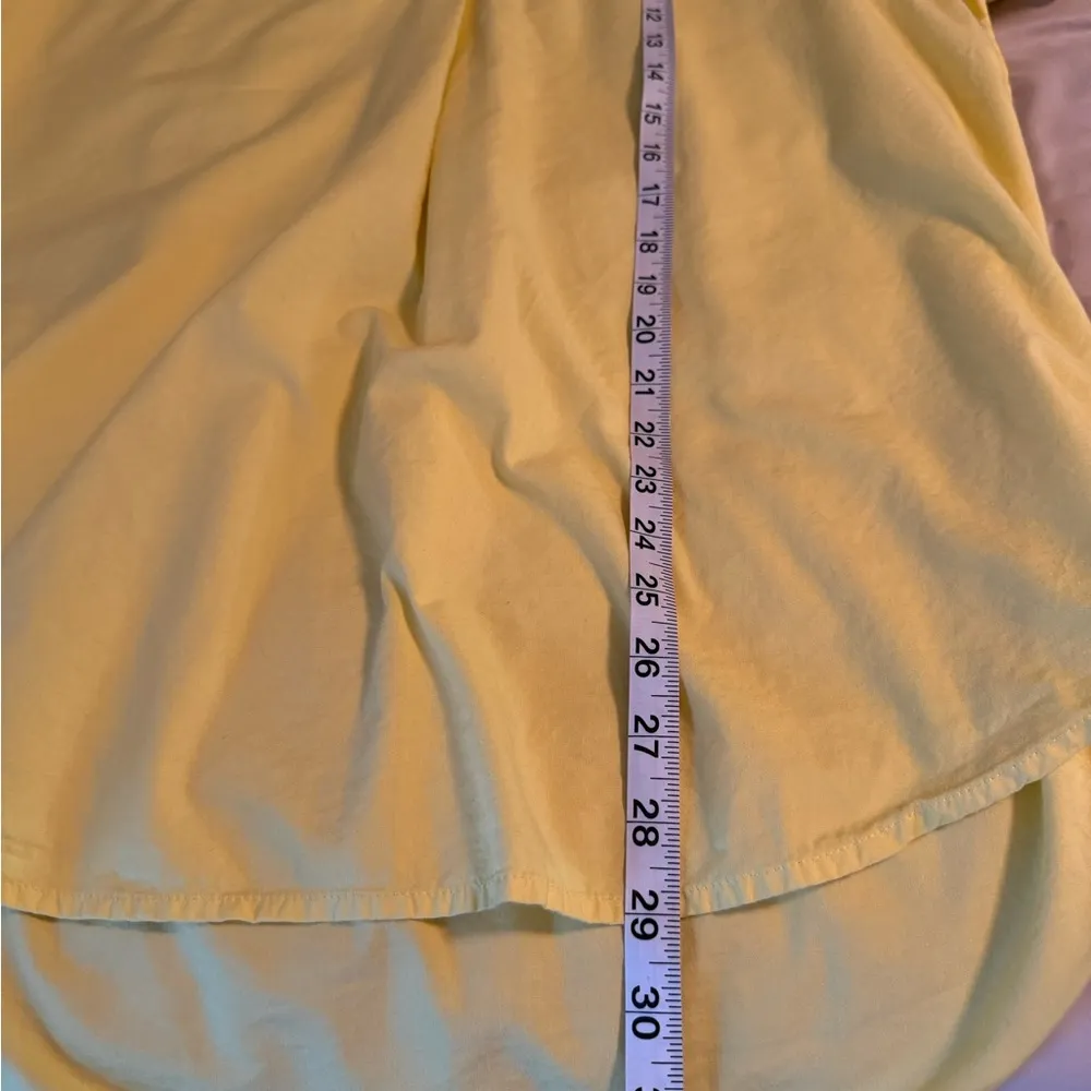 J.Jill Women Sz M Lemon Meringue Cotton Blend Long Sleeve Oversize Popover Tunic Yellow Size M - Image 7