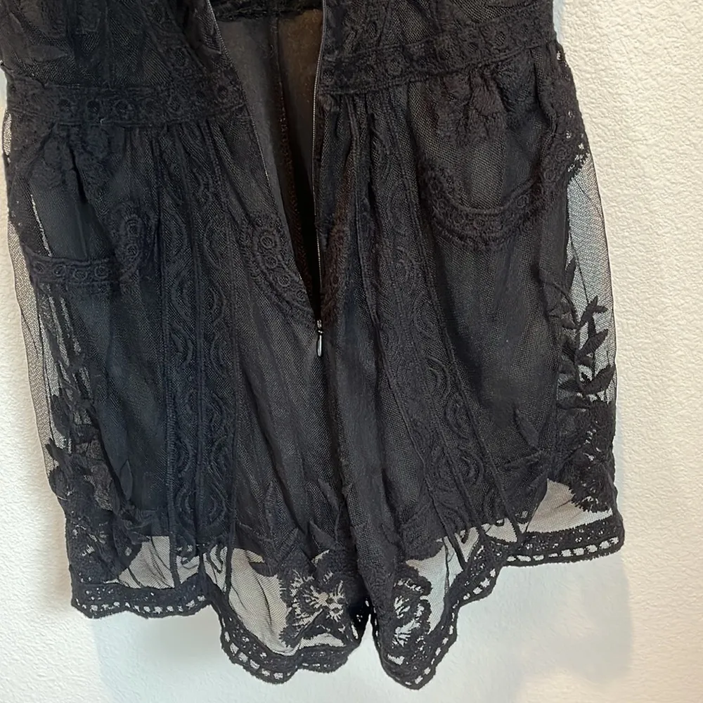 Honey Punch Black Butterfly Romper Small - Image 10