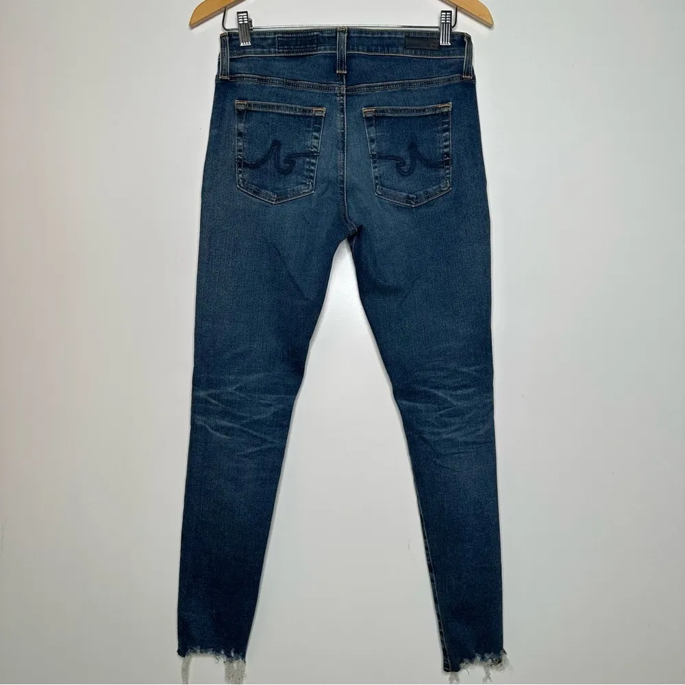 AG Adriano Goldschmied Farrah Skinny High Rise Distressed Hem Ankle Jeans 28 - Image 8