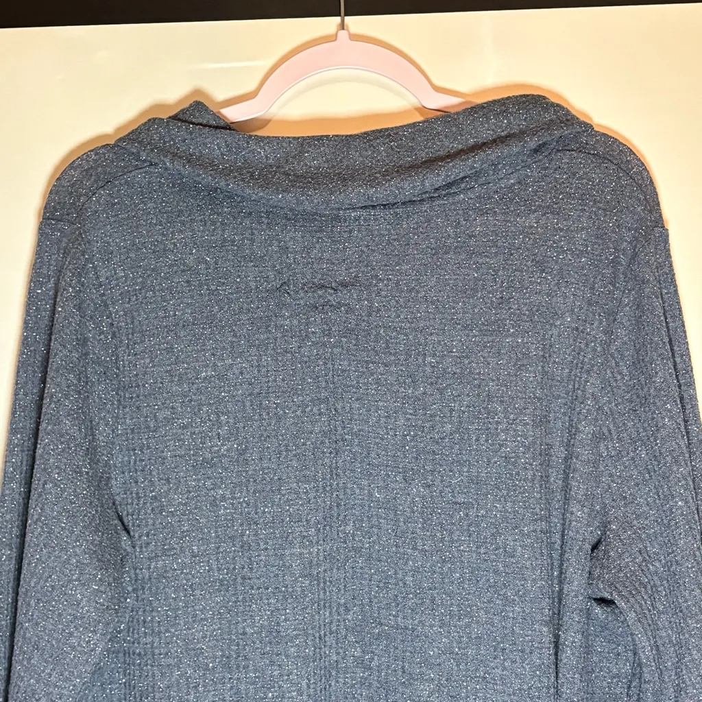 Women's Gray blue gold  Cowl Neck Sweater - Image 5