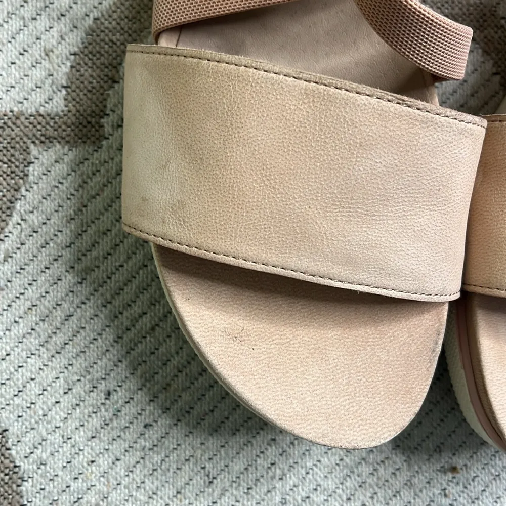 Eileen Fisher Sola Tumbled Nubuck leather Sneaker Sandals Beige Strappy - Image 16