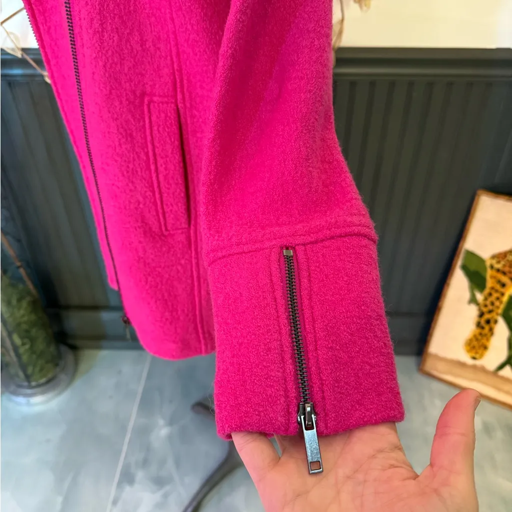 Nicole Miller Barbie Pink Wool Blend Blazer Style Coat ~ Size Medium 🧡🍄 - Image 4