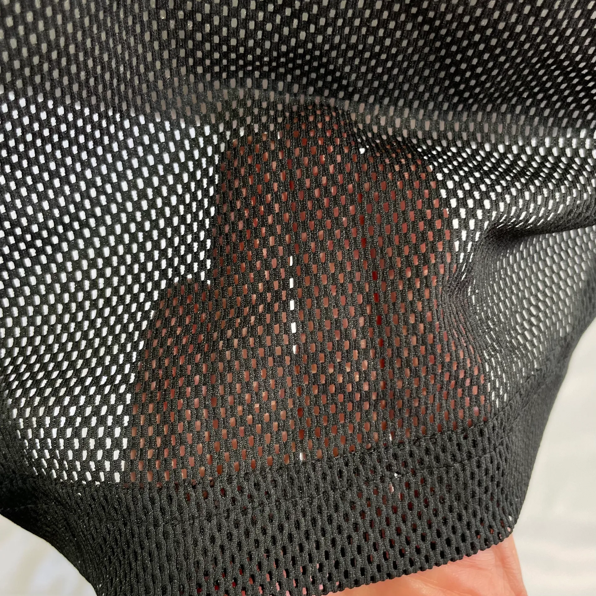 New  Active Velvet Print Mesh Front Short Sleeve T-Shirt Black Size Small - Image 11