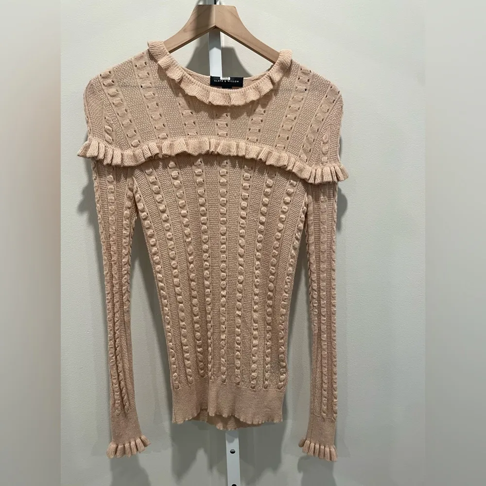 Slate & Willow Blush‎ Ruffle Sweater Size XS - Image 2