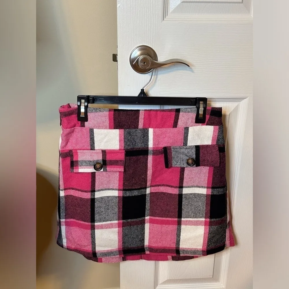 Pink Casual Plaid Print A Line - Image 3