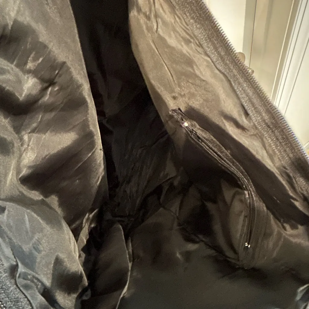 Embroidered Tote Bag Black Pink Brown - Image 9