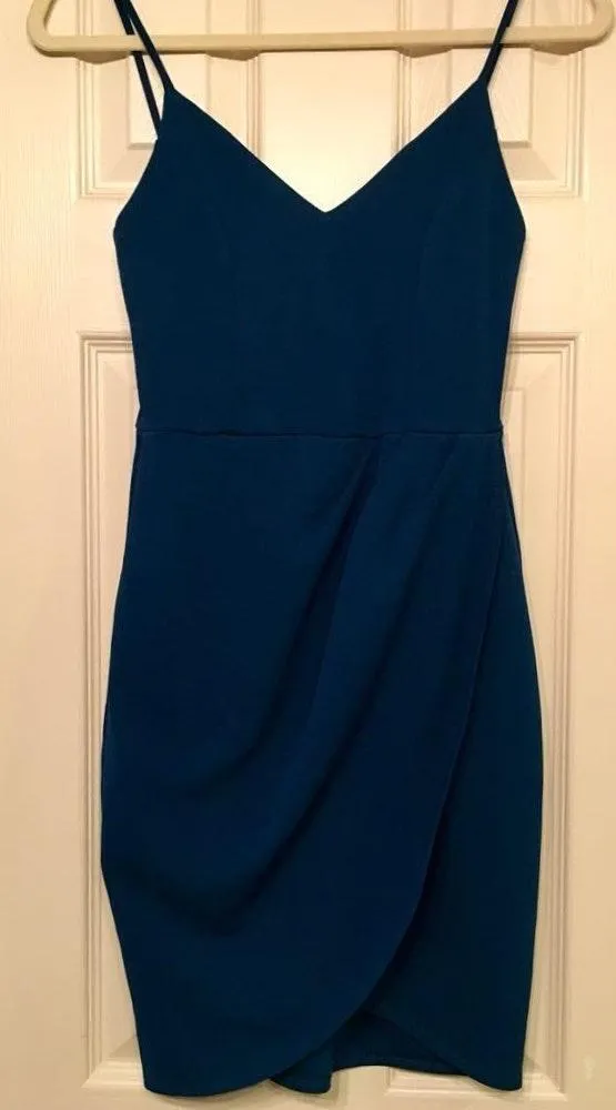 Lulus Teal Blue Bodycon Dress - Image 3