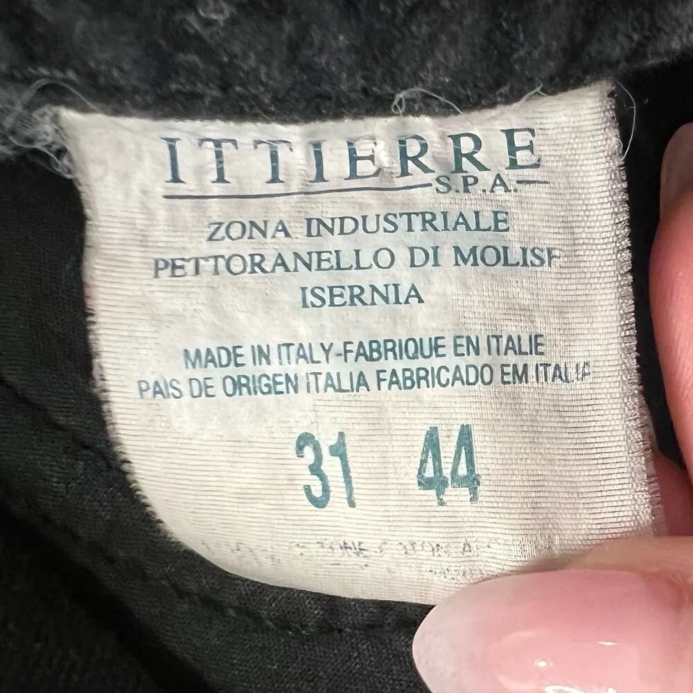 Vintage Versace Jeans Couture Charcoal Gray Velvet Tapered Jeans size 31 / 44 - Image 10