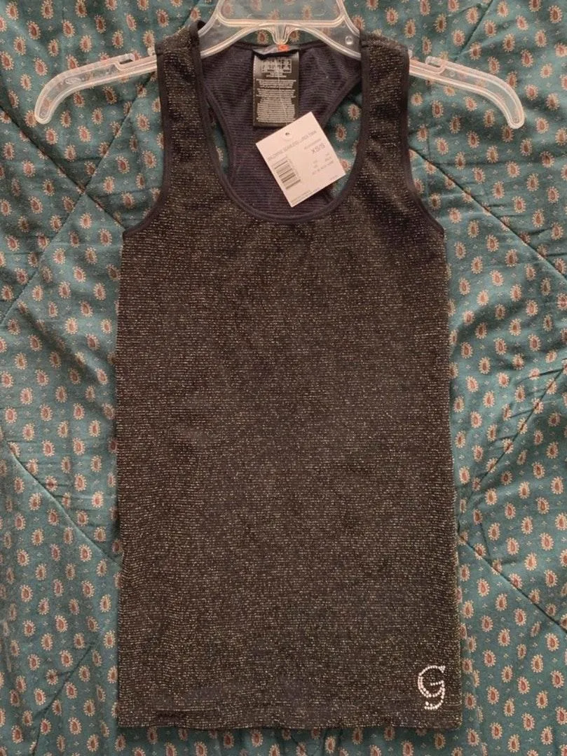 Black and Gold Metallic Lurex Tank - Image 3