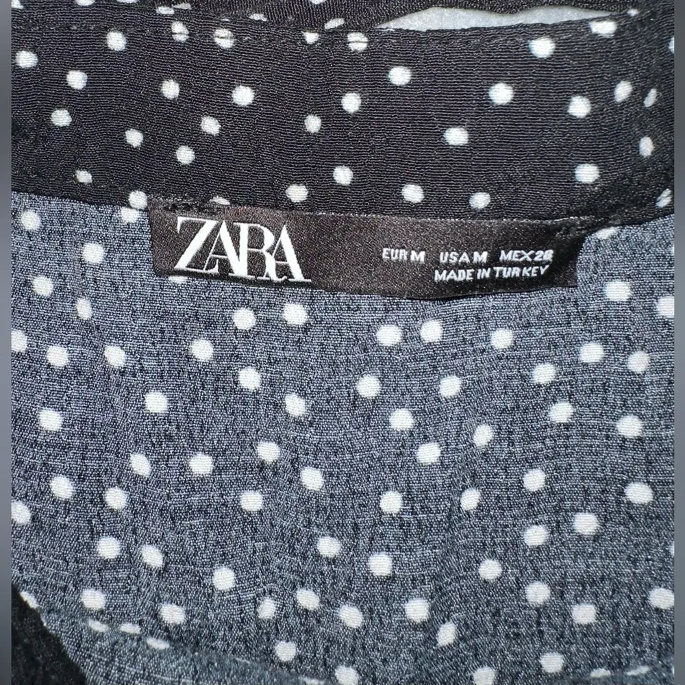 Zara Polka Dot Mini Skort Black and White tie belt size M - Image 8