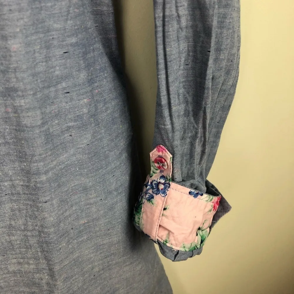 Jane & Bleecker Chambray Long Sleeve Button Up XS - Image 4