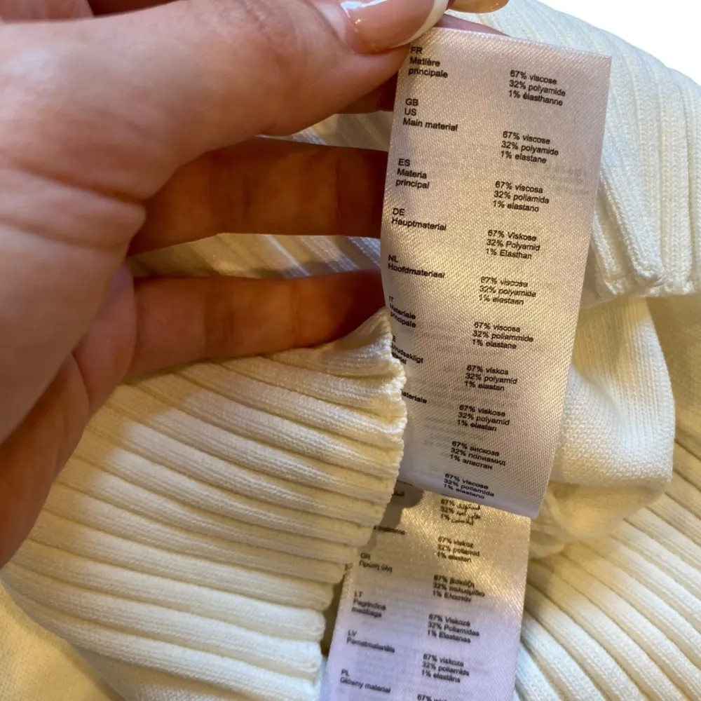 Maje Rib Knit Bardot-Neck Top In White Size 2 - Image 8