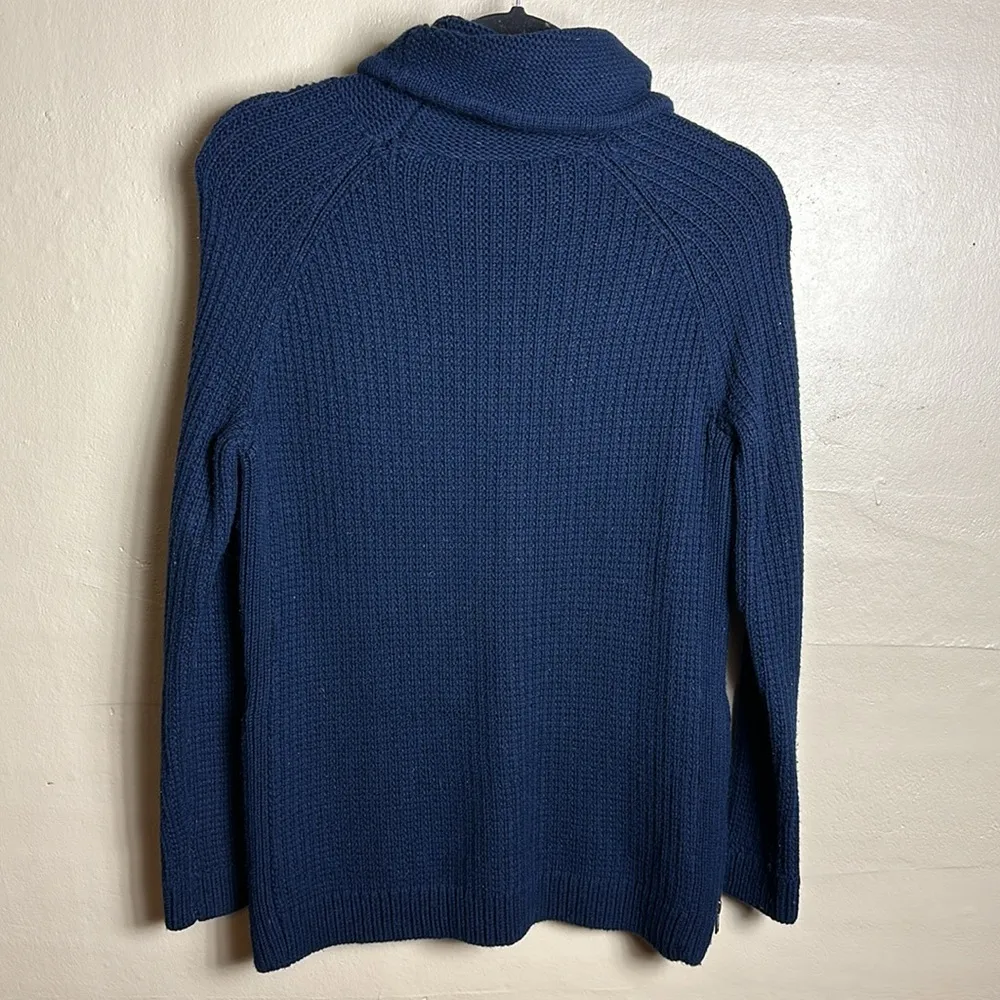 Athleta cowl neck merino wool blend sweater Size Xsmall Navy Blue - Image 8