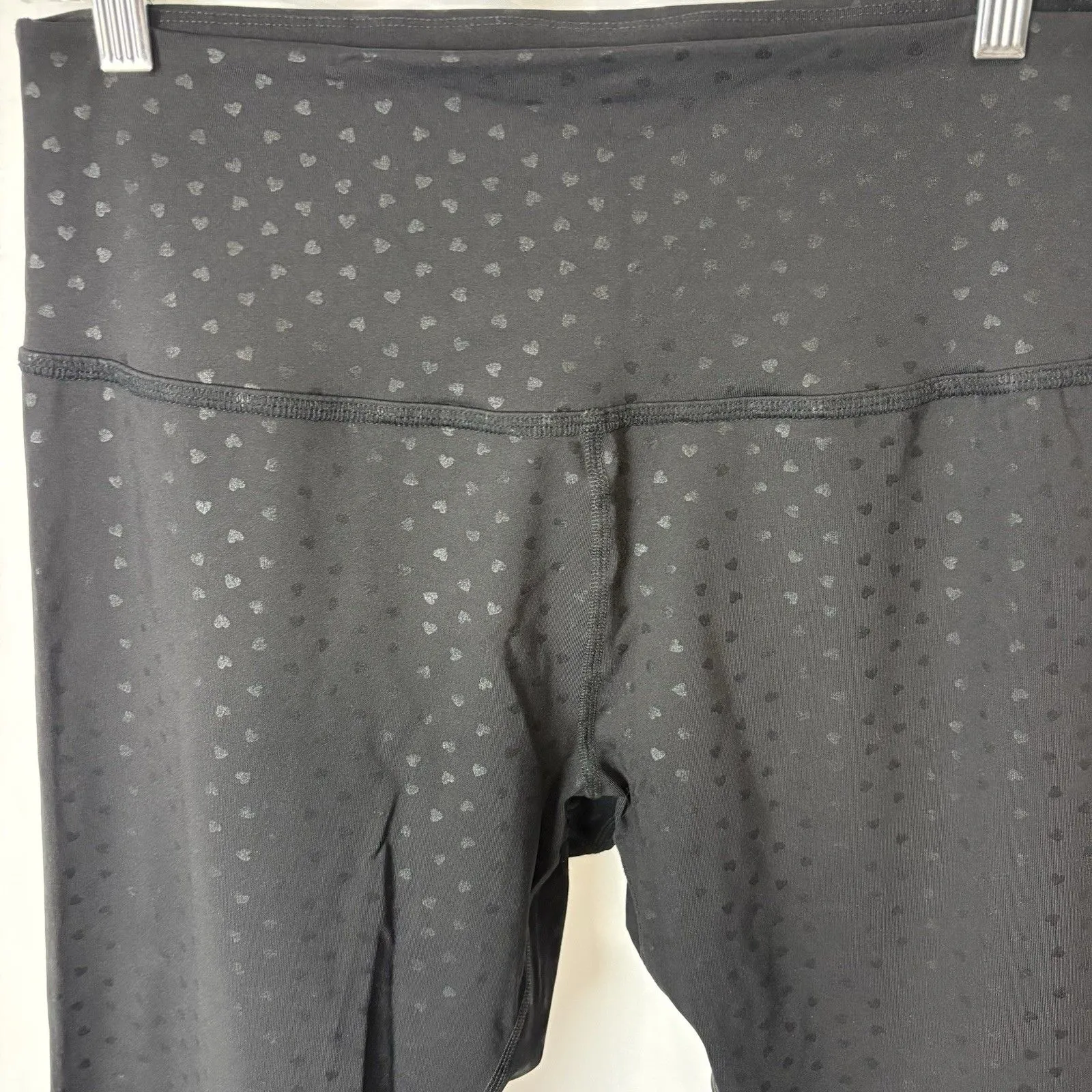 Beyond Yoga Hearts PowerShine High Waisted Black Midi Legging Women Plus Size 1X - Image 5