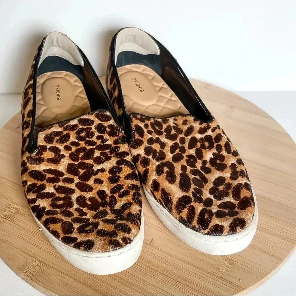 Birdies  The Swift Leopard Calf Print Slide On Sneaker - Image 2