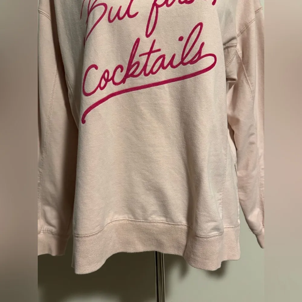 EUC Wildfox Pink But First, Cocktails Side Slit Sweater size medium - Image 4