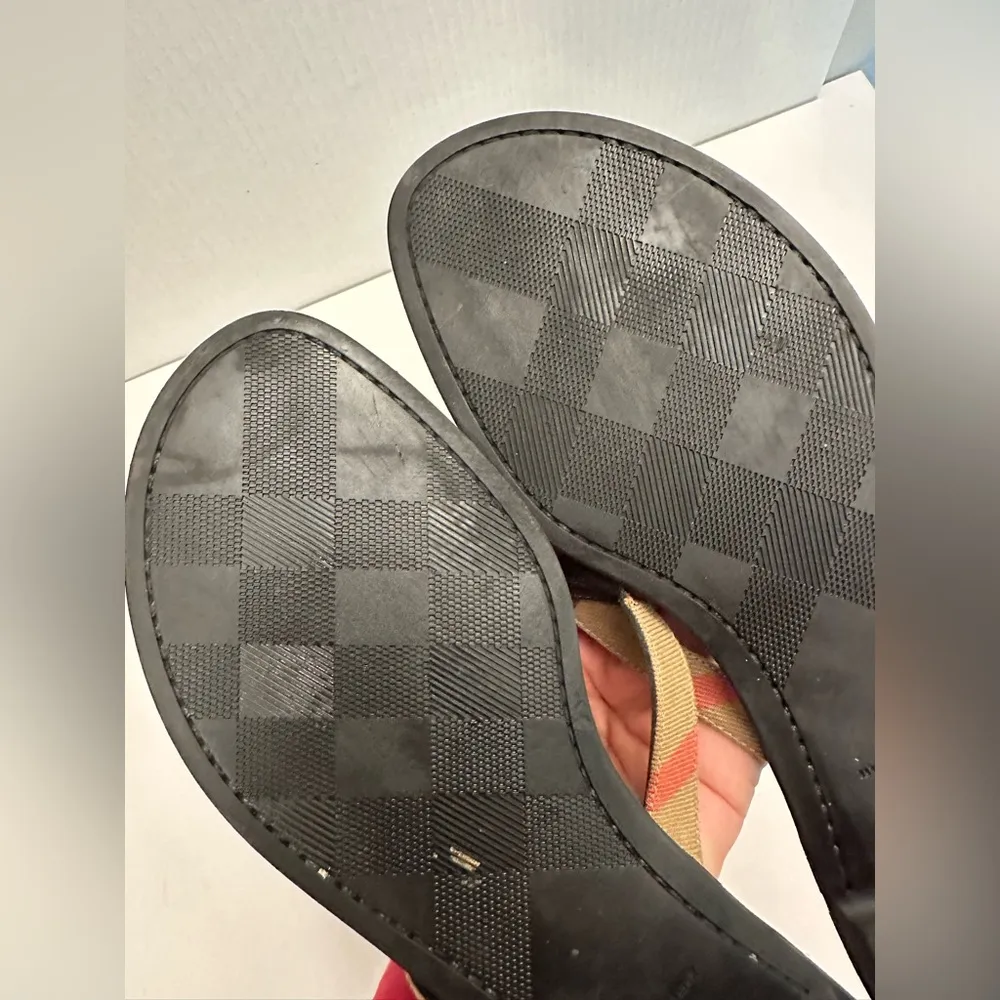 Burberry Masie Nova check Thong Flat Thong Sandals Size EU 40 - Image 6