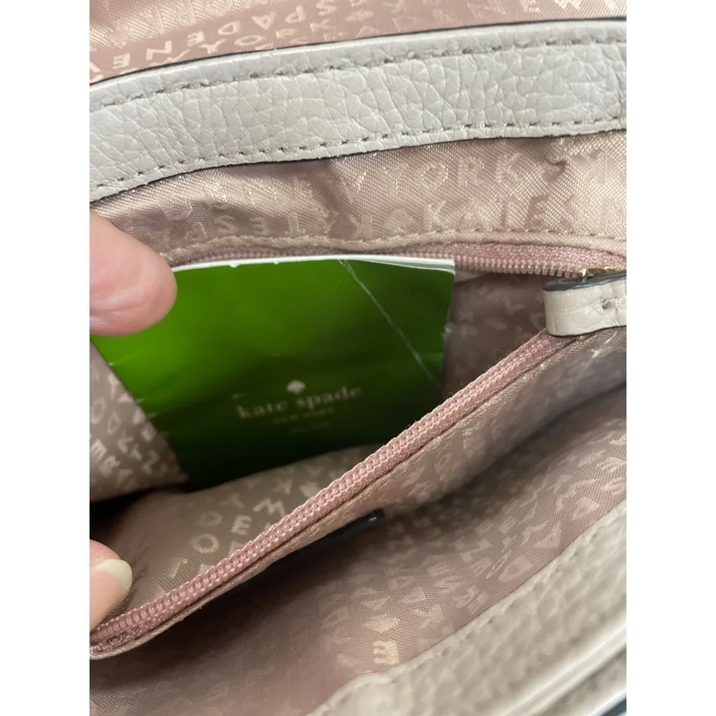 Kate Spade Womens Leather Black Gray charmed crossbody Handbag  Small SKU 8530 - Image 14