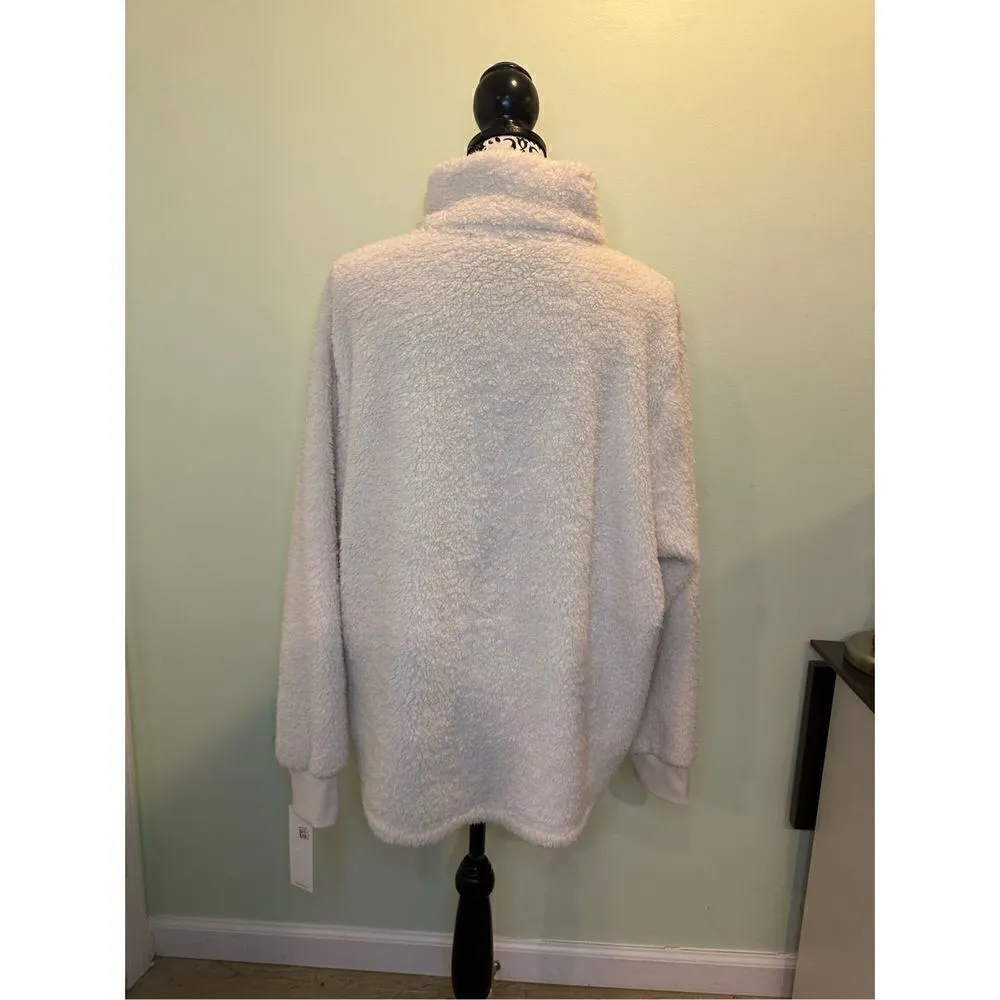 Calvin Klein fleece sweater with snap front button.  Super soft! Size XL - Image 2