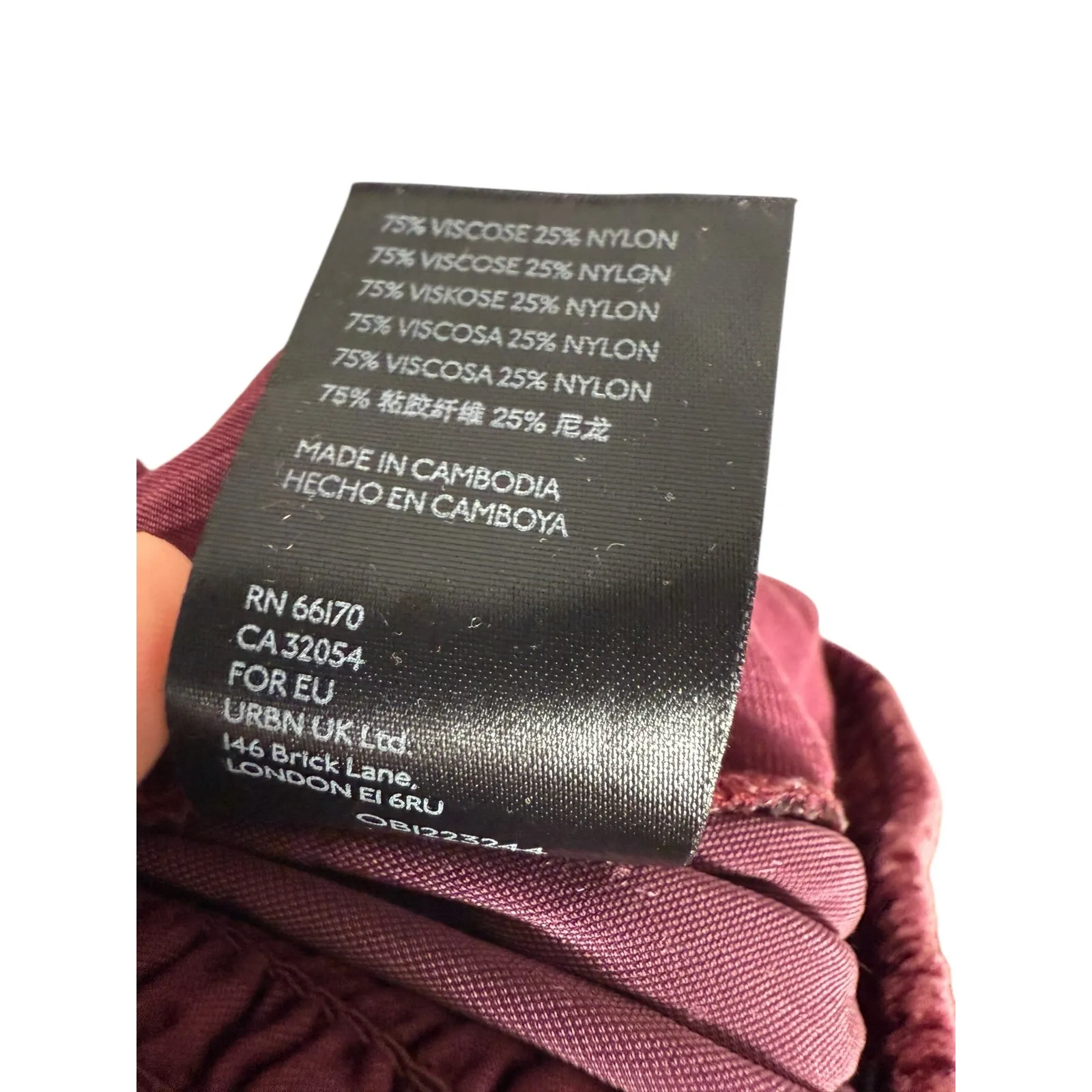 Anthropologie Gloria Burgundy Red Crushed Velvet High Rise Jogger Pants Size XS - Image 9