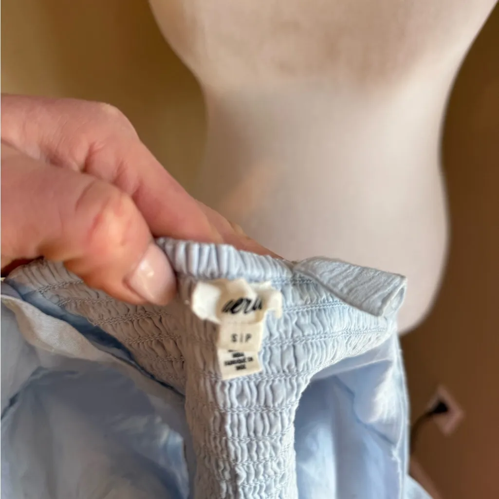 Aerie light blue Crop Top - Image 3