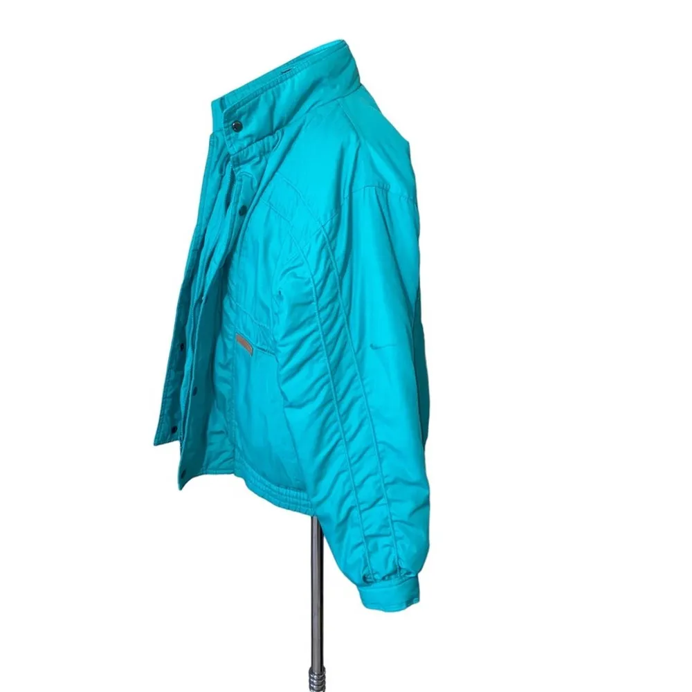 Vintage McGregor Fashion Outerwear Snow Puffer Ski Jacket green/blue large Green - Image 9