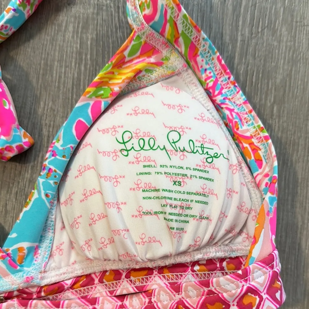 Lilly Pulitzer Women’s Xs/S Bailor Top & Surfs Up Bottom Swim Summer Bikini Set - Image 8
