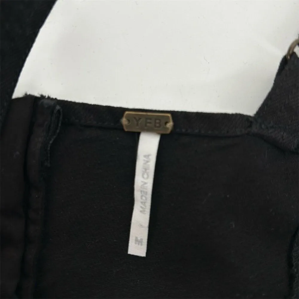 YFB Black Bustier Tank Crop Top Size M - Image 7