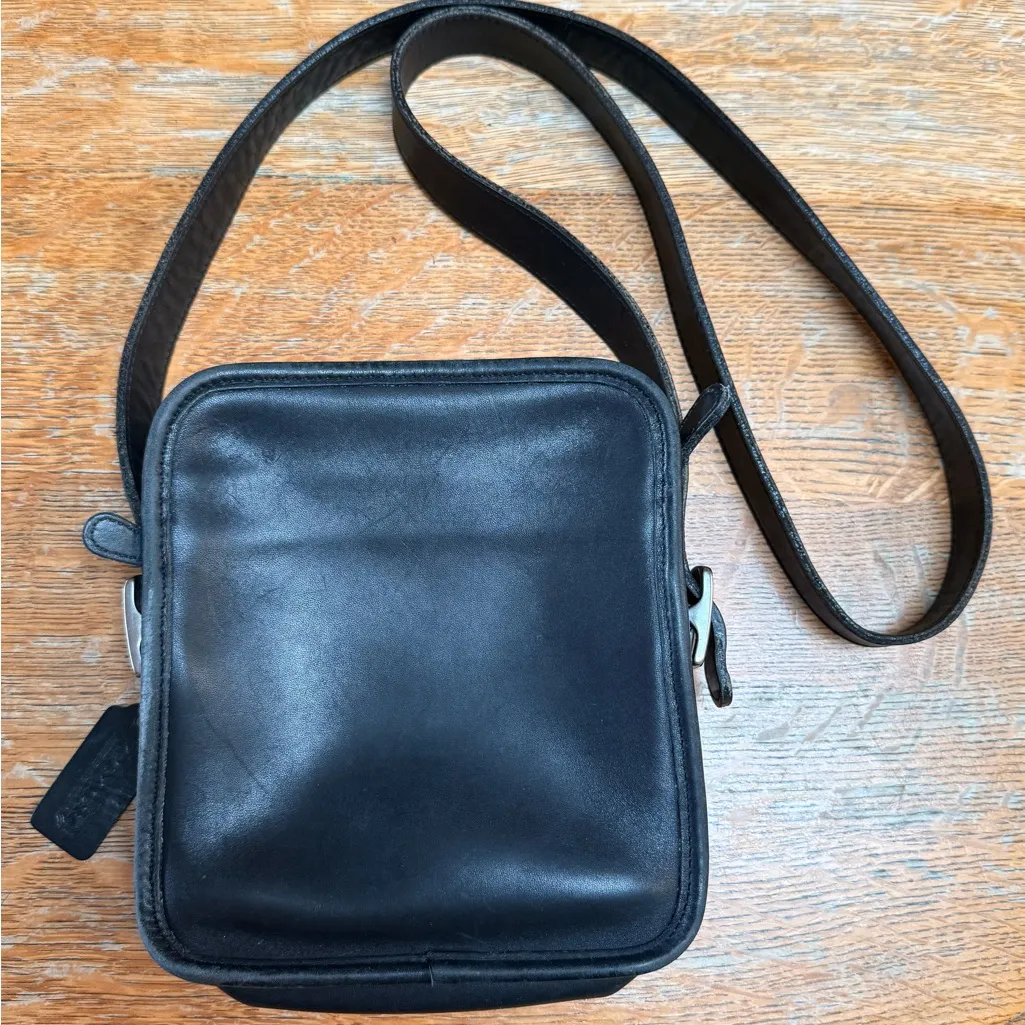 Coach Black Leather Messenger Bag - Image 5