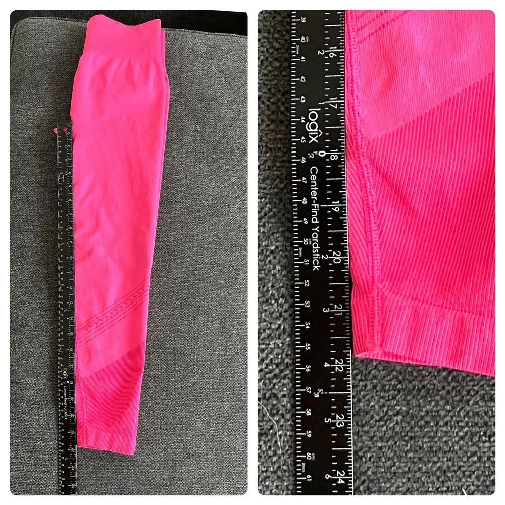 JoyLab Pink Active Seamless Textured Leggings Size Small - Image 6