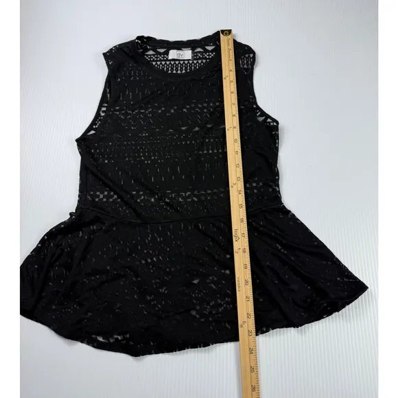 DV Dolce Vita Black Peplum‎ Tank Top Sleeveless Casual Blouse Size M Size M - Image 4