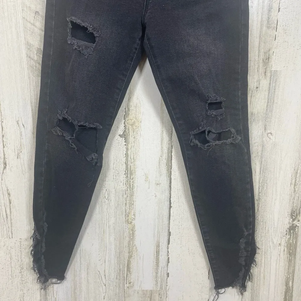 WE THE FREE Jeans Womens‎ 25 Black Distressed Ripped Frayed Edgy Casual - Image 3