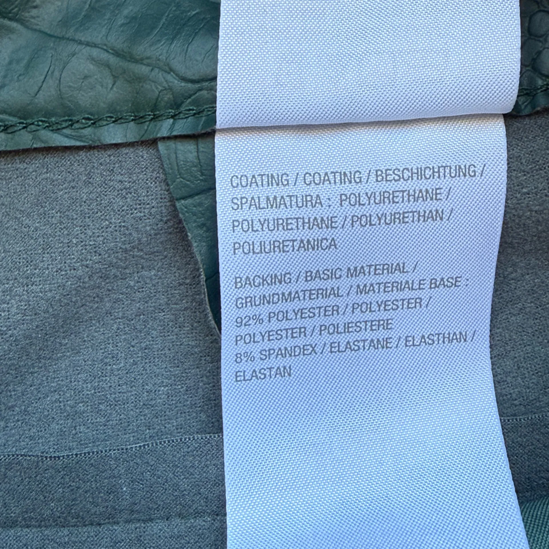 JASON WU Women's Faux Leather Croc Culotte Cropped Wide Leg Pants. Size 6‎ Green - Image 7