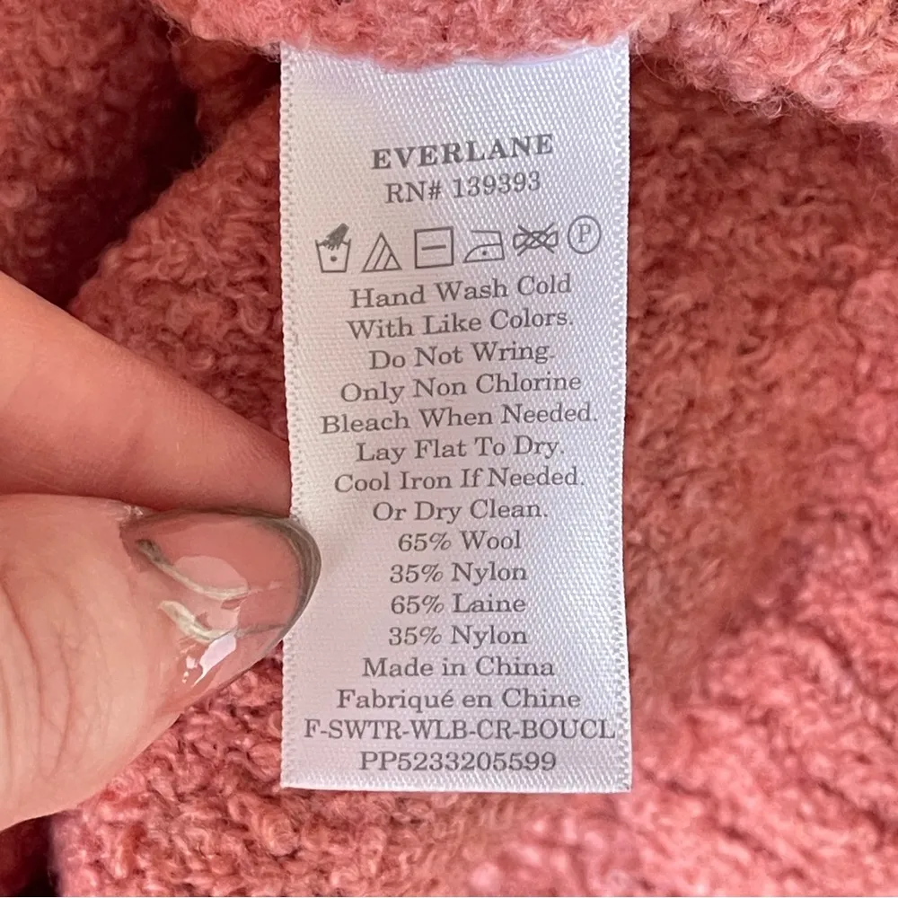 The Teddy Crew Neck Boucle Wool Knit Pullover Sweater Size M - Image 8