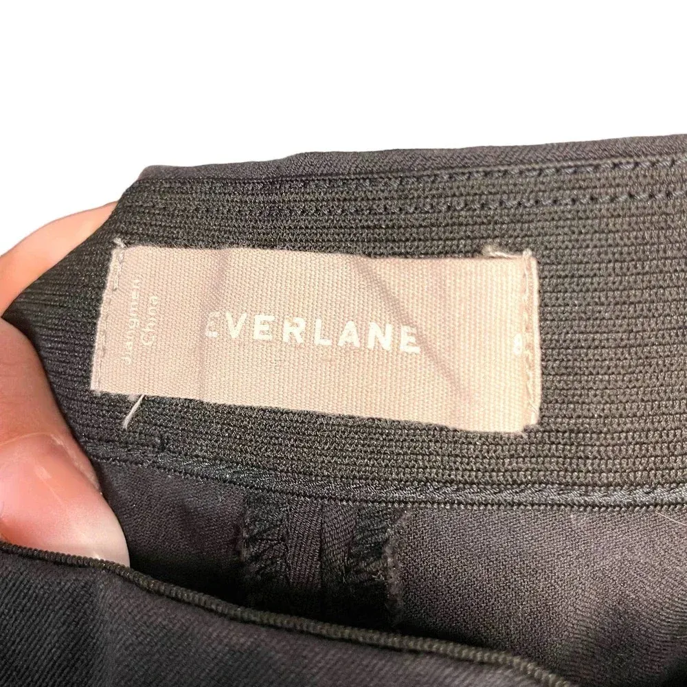 Everlane‎ The Side-Zip Stretch Cotton Pants in Black Ankle Crop Size US 8 - Image 8