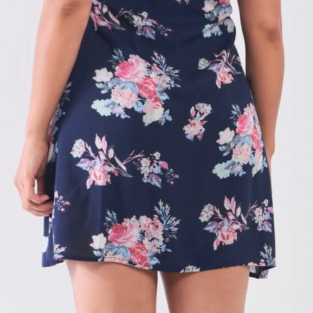 Ganji Navy Floral Lace Trim Slip Dress Size undefined - Image 6