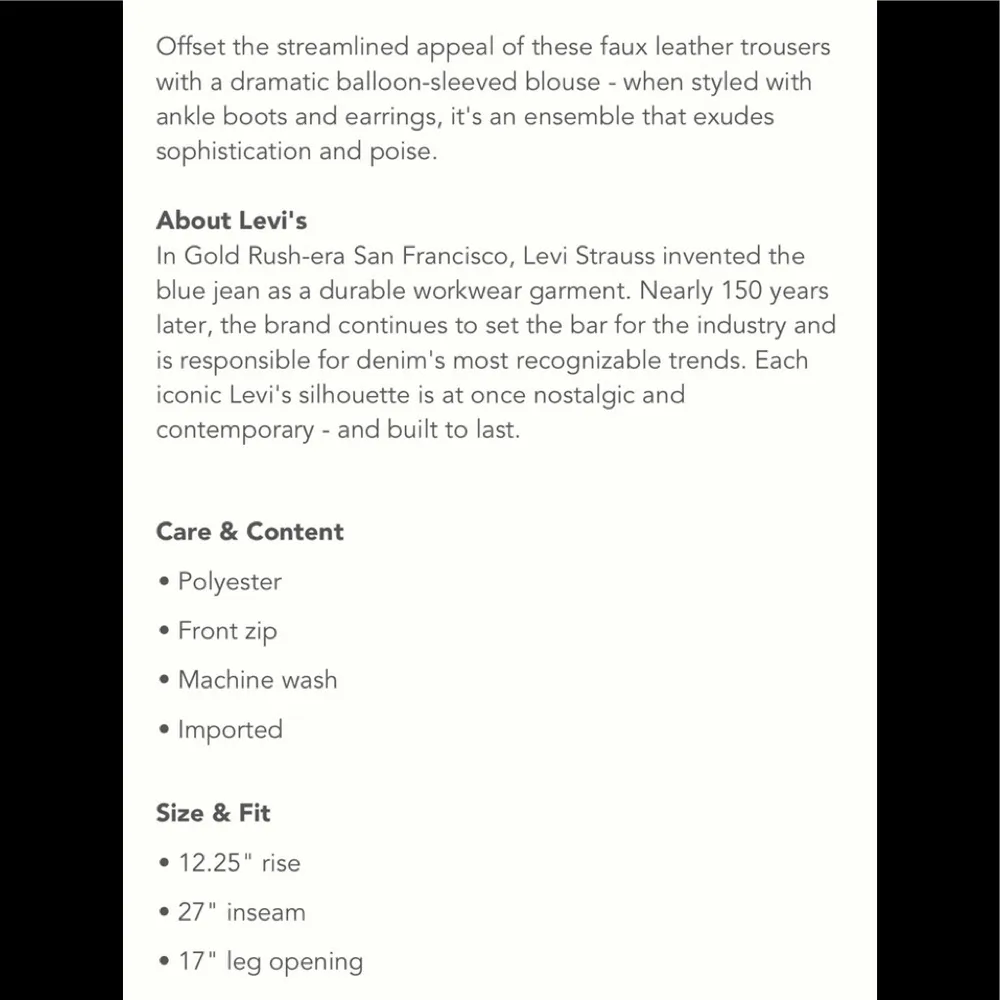 Levi's Math Club Faux-Leather Jeans - Image 5