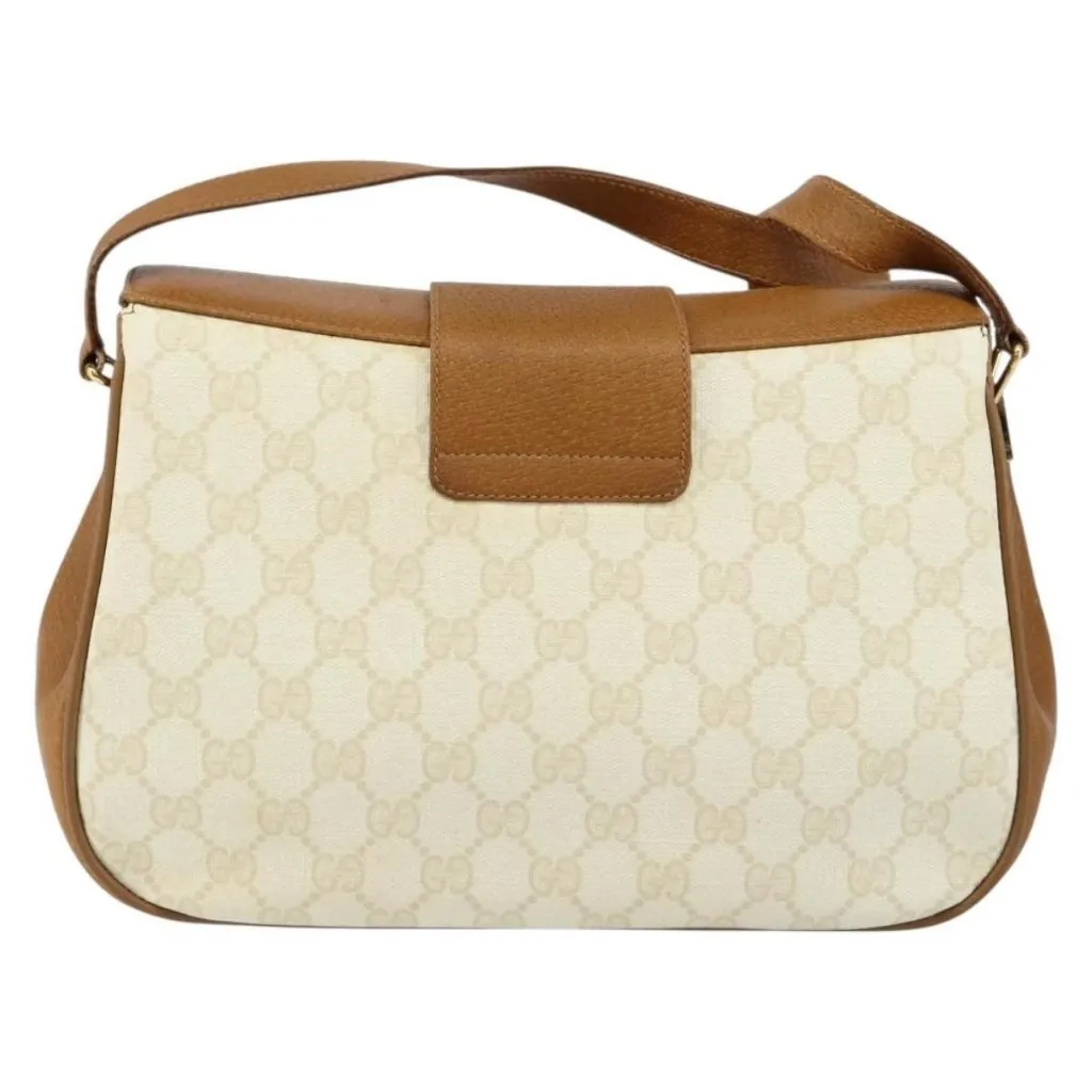  GG Supreme Shoulder Bag PVC Beige Gold 116 02 076 Authentic - Image 5
