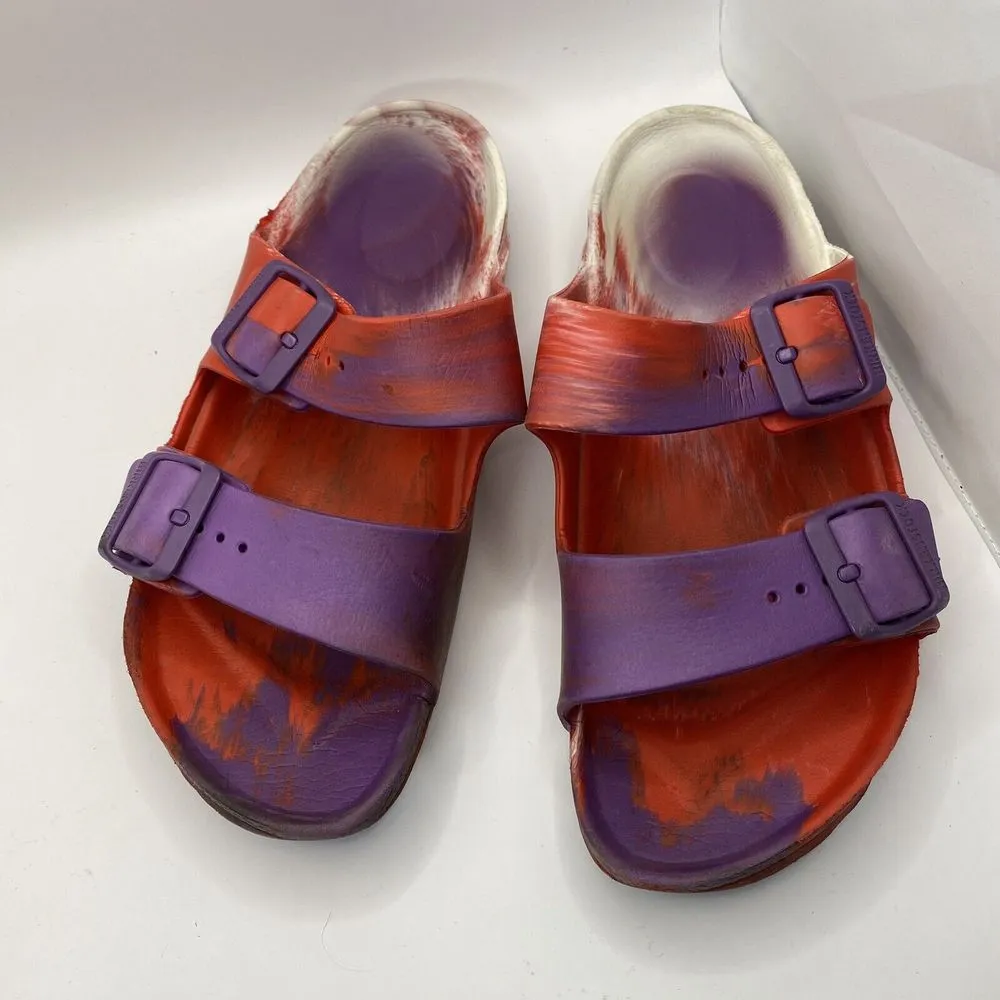 BIRKENSTOCK Slides EU 38 US W7 M5 Arizona Essentials EVA‎ Tie Dye - Image 3