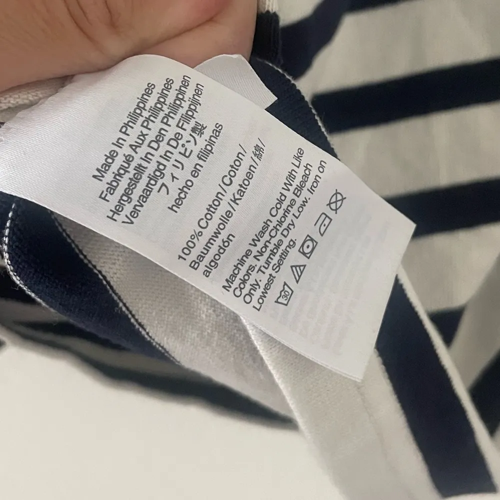 J.Crew Short Sleeve Tee Tshirt Womens XS Blue White Striped Round Neck Casual - Image 2